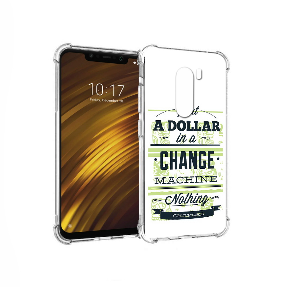 

Чехол MyPads Tocco для Xiaomi Pocophone F1 доллар надпись (PT116503.308.336), Прозрачный, Tocco