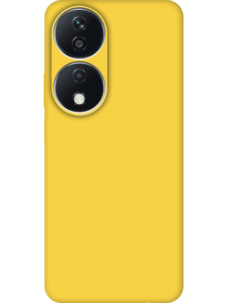 

Силиконовый чехол на Honor X7b матовый желтый, 781972121