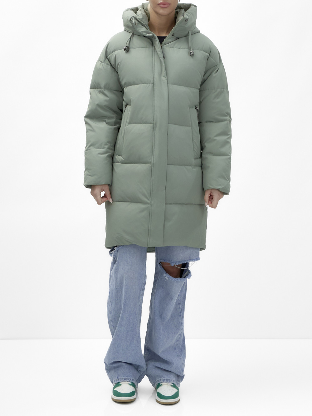 

Пальто женское NoBrand AD9638 зеленое S, Зеленый, AD9638