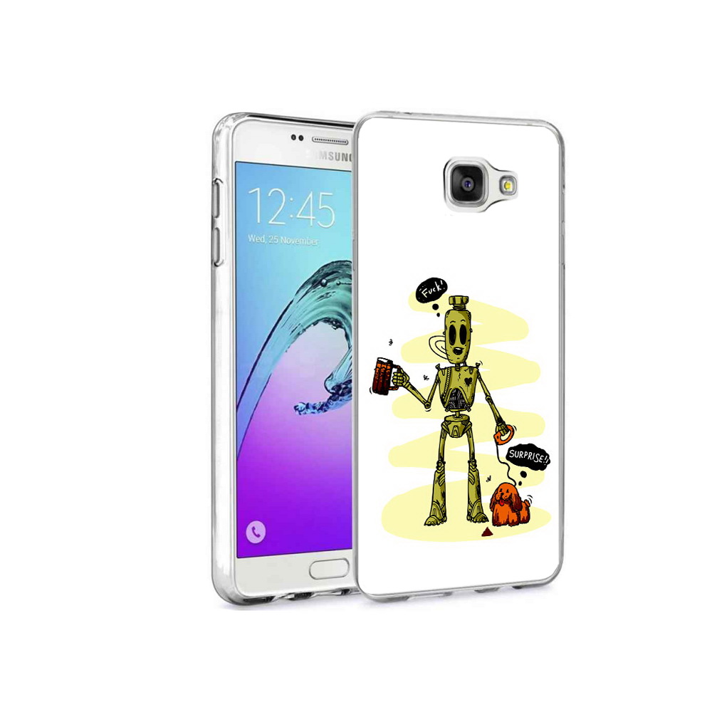 Чехол MyPads Tocco для Samsung Galaxy A9 Pro прикольный робот (PT52968.556.557)