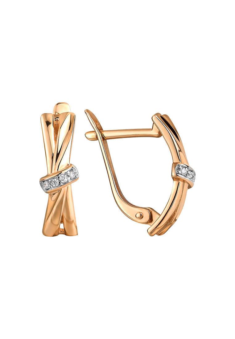 

Серьги из желтого золота с фианитом Kari Jewelry СЛ-12500, СЛ-12500