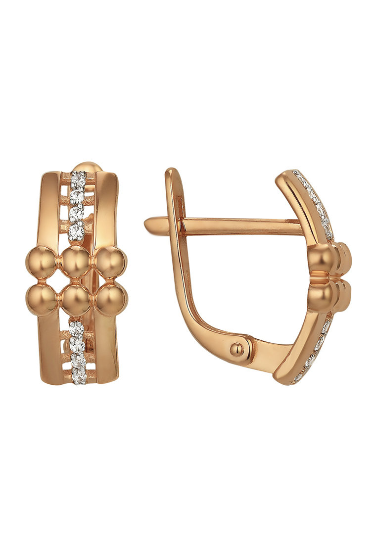 

Серьги из желтого золота с фианитом Kari Jewelry СЛ-39700, СЛ-39700