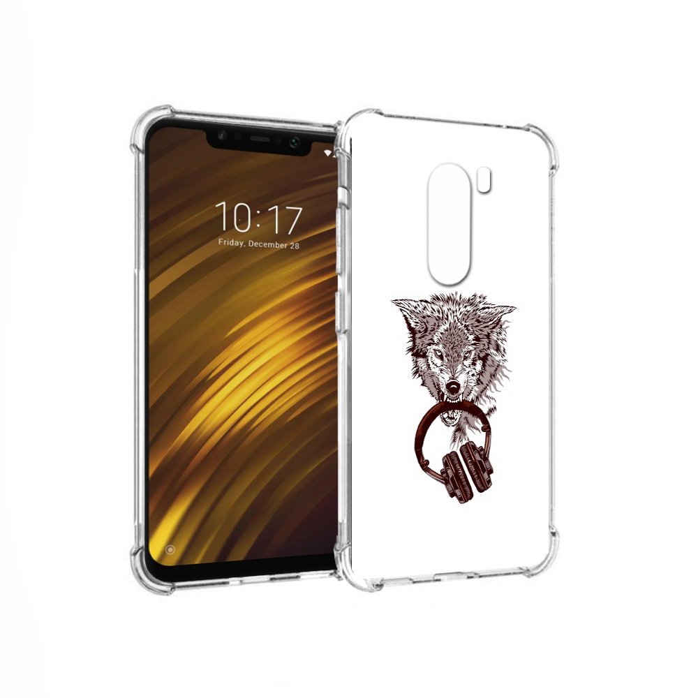 

Чехол MyPads Tocco для Xiaomi Pocophone F1 дикий волк (PT116503.308.325), Прозрачный, Tocco