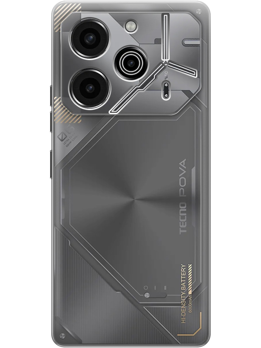 

Силиконовый чехол на Tecno Pova 6 Pro прозрачный, 781971031