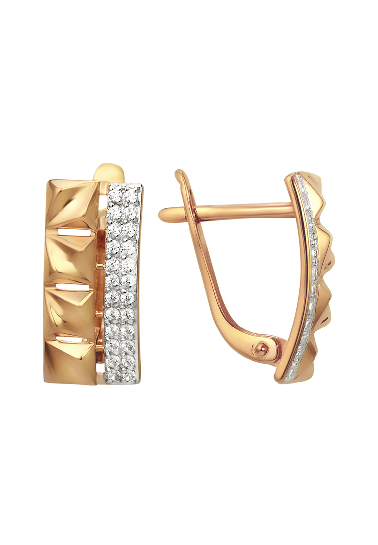 

Серьги из желтого золота с фианитом Kari Jewelry СЛ-77700, СЛ-77700