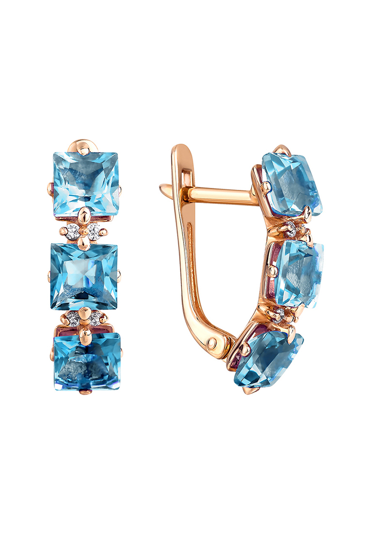 

Серьги из желтого золота с топазом/фианитом Kari Jewelry СЛ-80800-ТГ, СЛ-80800-ТГ