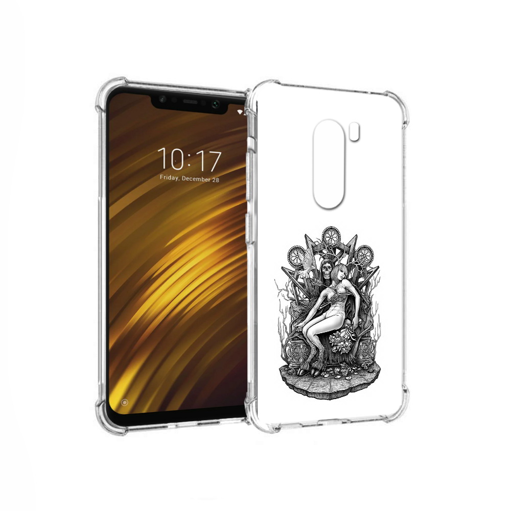 

Чехол MyPads Tocco для Xiaomi Pocophone F1 девушка на троне (PT116503.308.309), Прозрачный, Tocco