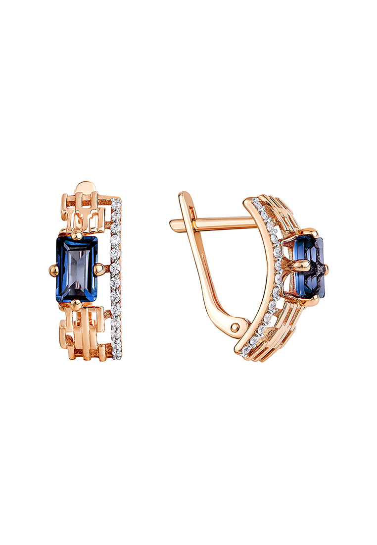 

Серьги из желтого золота с топазом/фианитом Kari Jewelry СЛ-91500-ТЛ, СЛ-91500-ТЛ