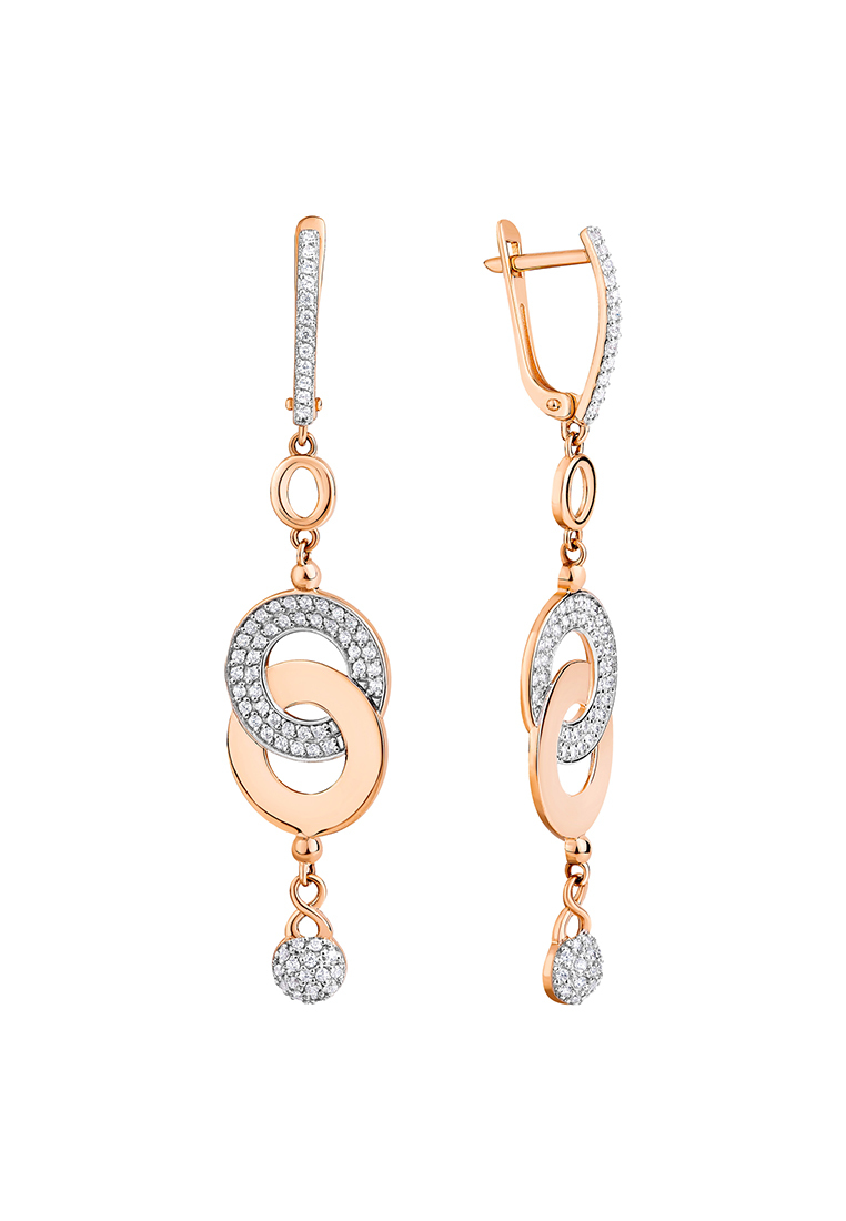 

Серьги из желтого золота с фианитом Kari Jewelry СЛ-16100, СЛ-16100