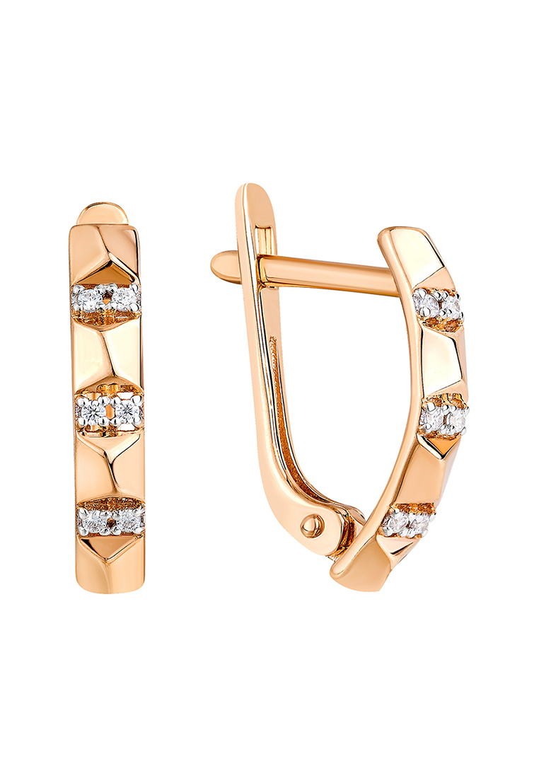 

Серьги из желтого золота с фианитом Kari Jewelry СЛ-14900, СЛ-14900