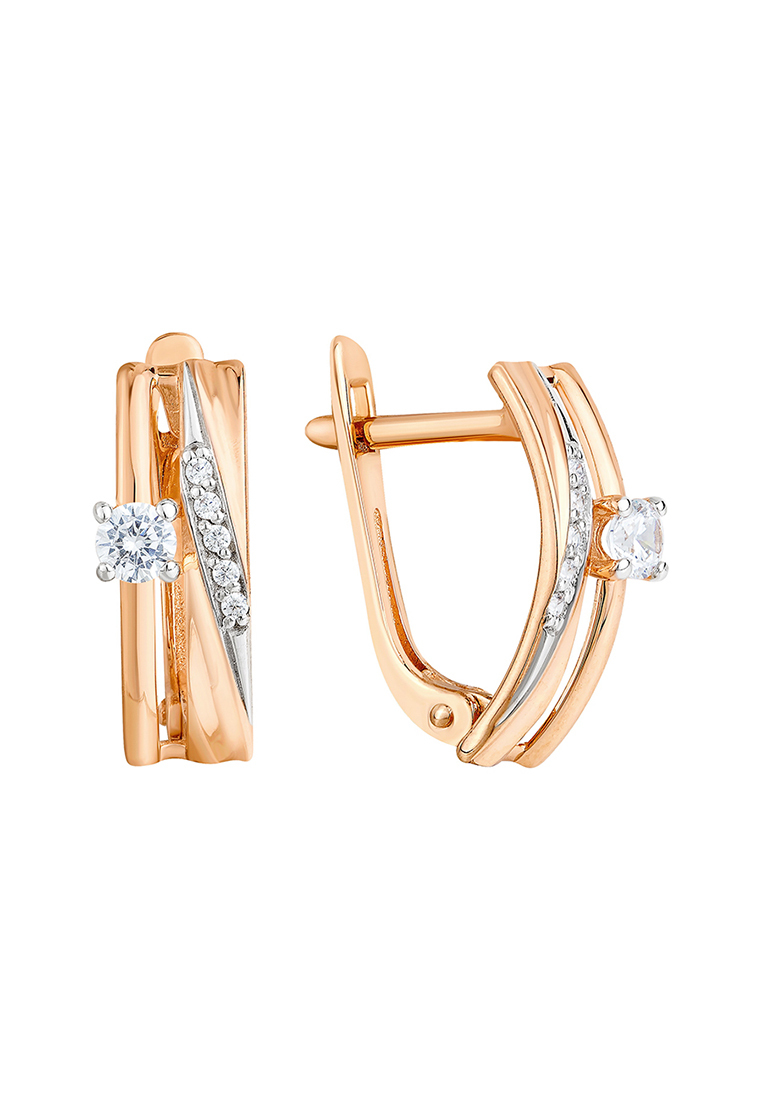 

Серьги из желтого золота с фианитом Kari Jewelry СЛ-12300, СЛ-12300