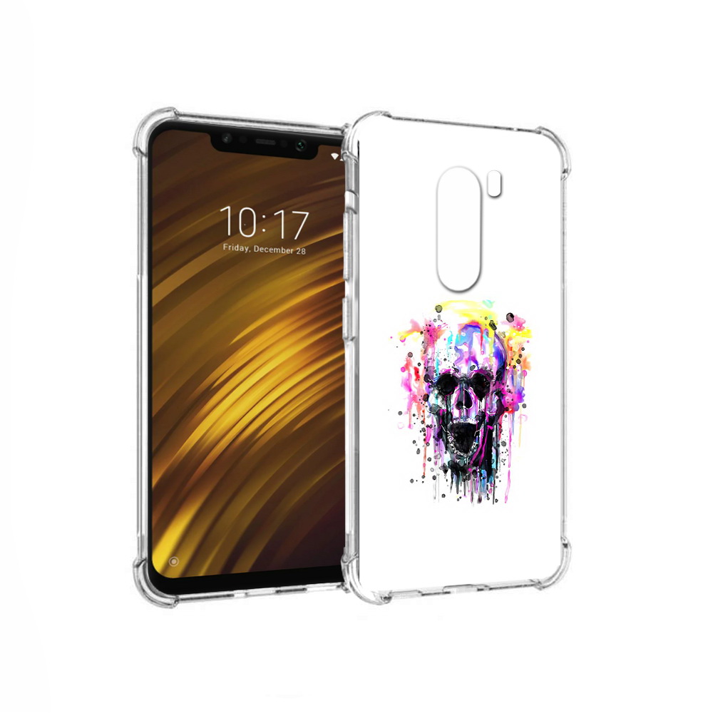 

Чехол MyPads Tocco для Xiaomi Pocophone F1 граффити череп (PT116503.308.298), Прозрачный, Tocco