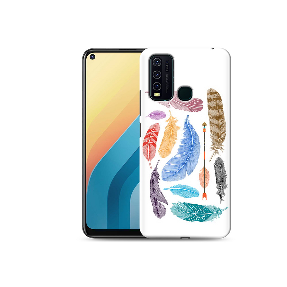 

Чехол MyPads Tocco для Vivo Y30 разноцветные перья (PT149334.437.572), Прозрачный, Tocco
