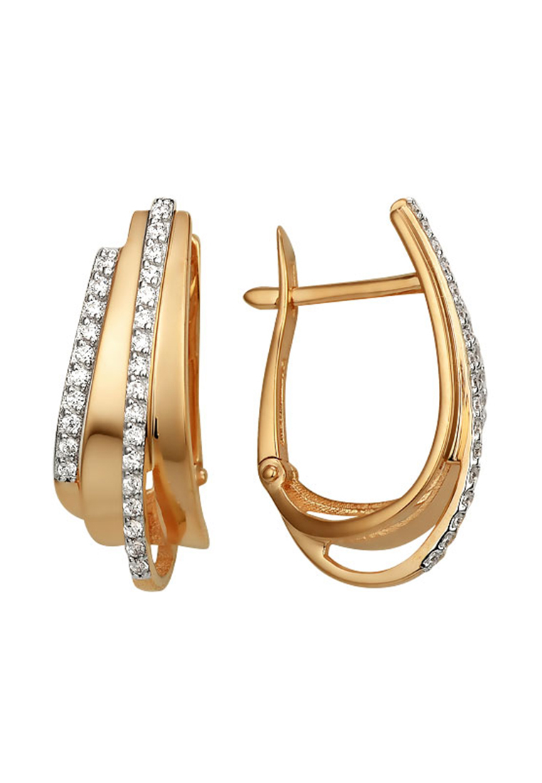 

Серьги из желтого золота с фианитом Kari Jewelry СЛ-63000, СЛ-63000