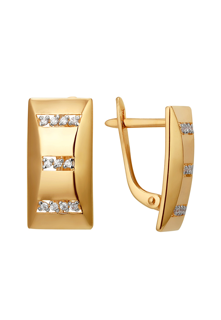 

Серьги из желтого золота с фианитом Kari Jewelry СЛ-61700, СЛ-61700