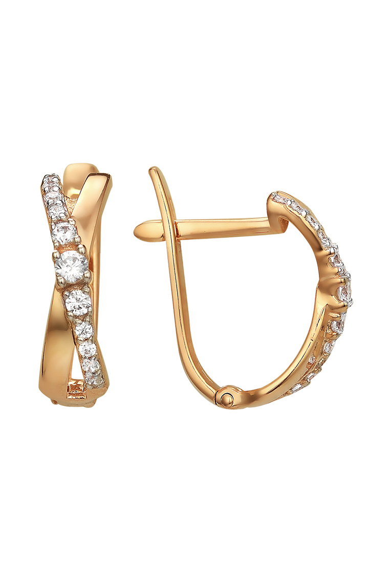 

Серьги из желтого золота с фианитом Kari Jewelry СЛ-60400, СЛ-60400