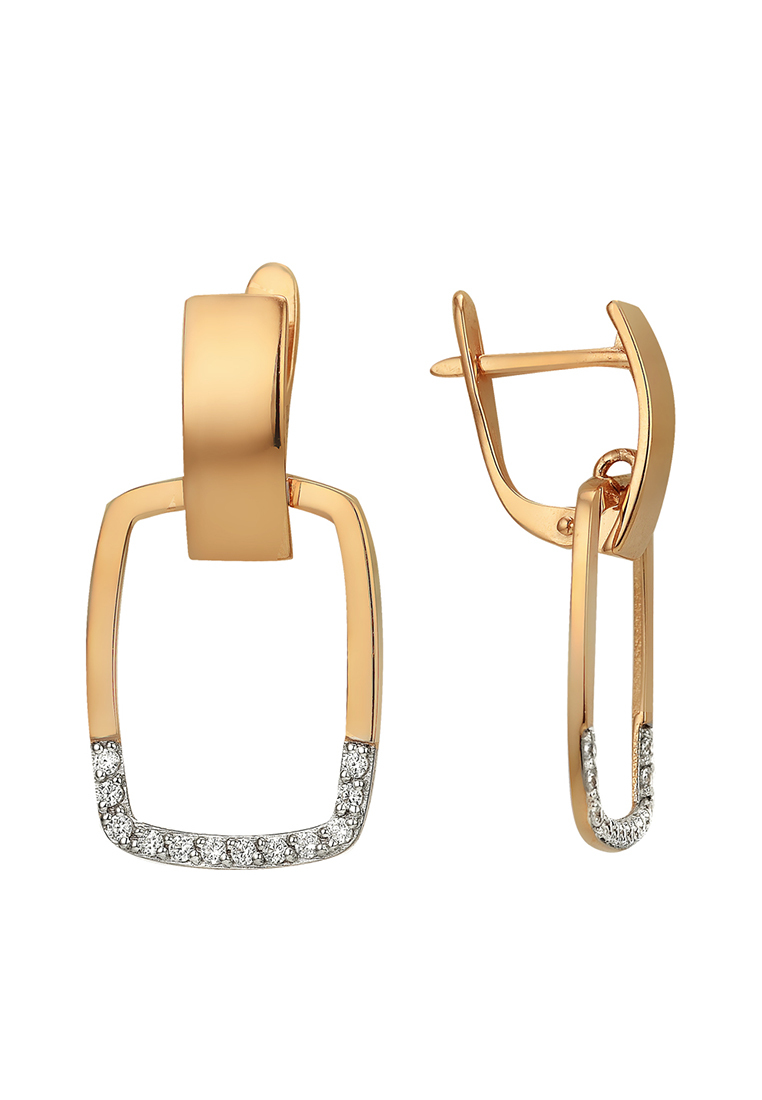 

Серьги из желтого золота с фианитом Kari Jewelry СЛ-59500, СЛ-59500
