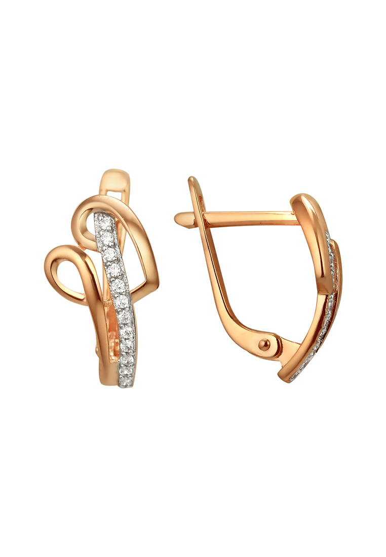 

Серьги из желтого золота с фианитом Kari Jewelry СЛ-49900, СЛ-49900