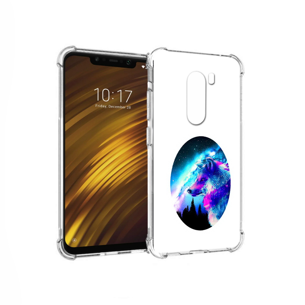 

Чехол MyPads Tocco для Xiaomi Pocophone F1 голубой волк (PT116503.308.293), Прозрачный, Tocco