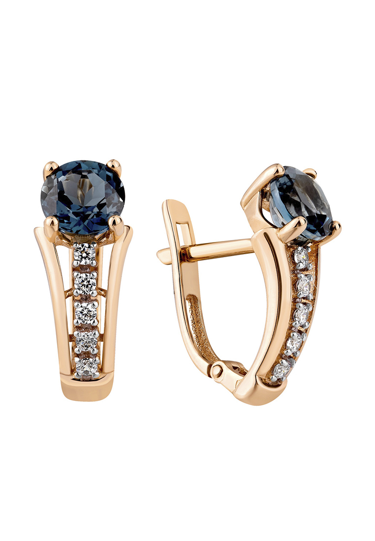 

Серьги из желтого золота с топазом/фианитом Kari Jewelry СЛ-64200, СЛ-64200