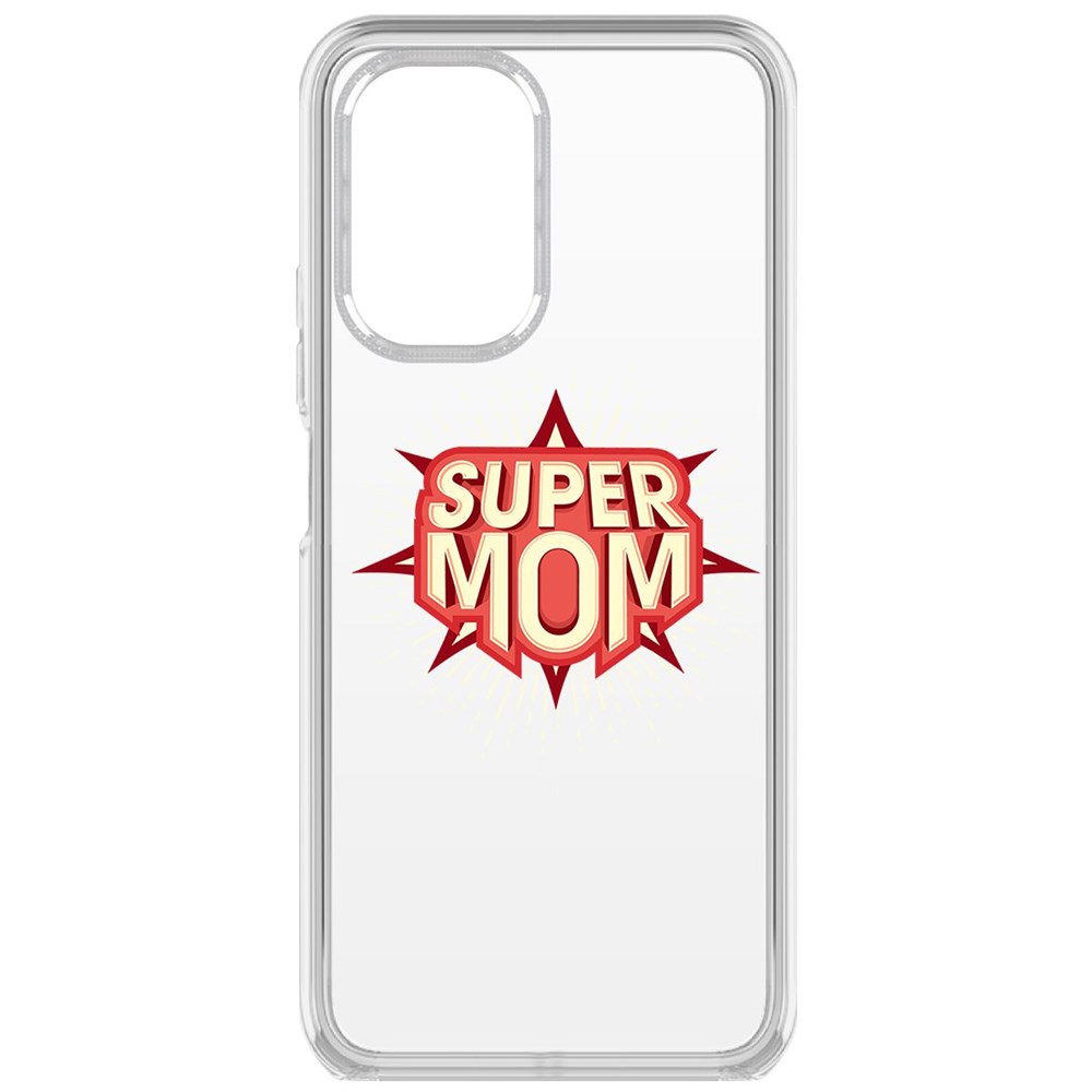 

Чехол-накладка Krutoff Clear Case Супер Мама для Poco F3, Прозрачный