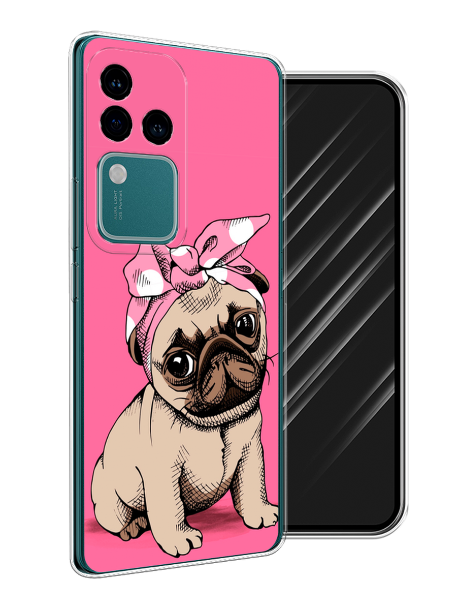 

Чехол Awog на Vivo V30 Pro/S18 Pro "Dog Pin-Up", Розовый;бежевый, 2610050-1