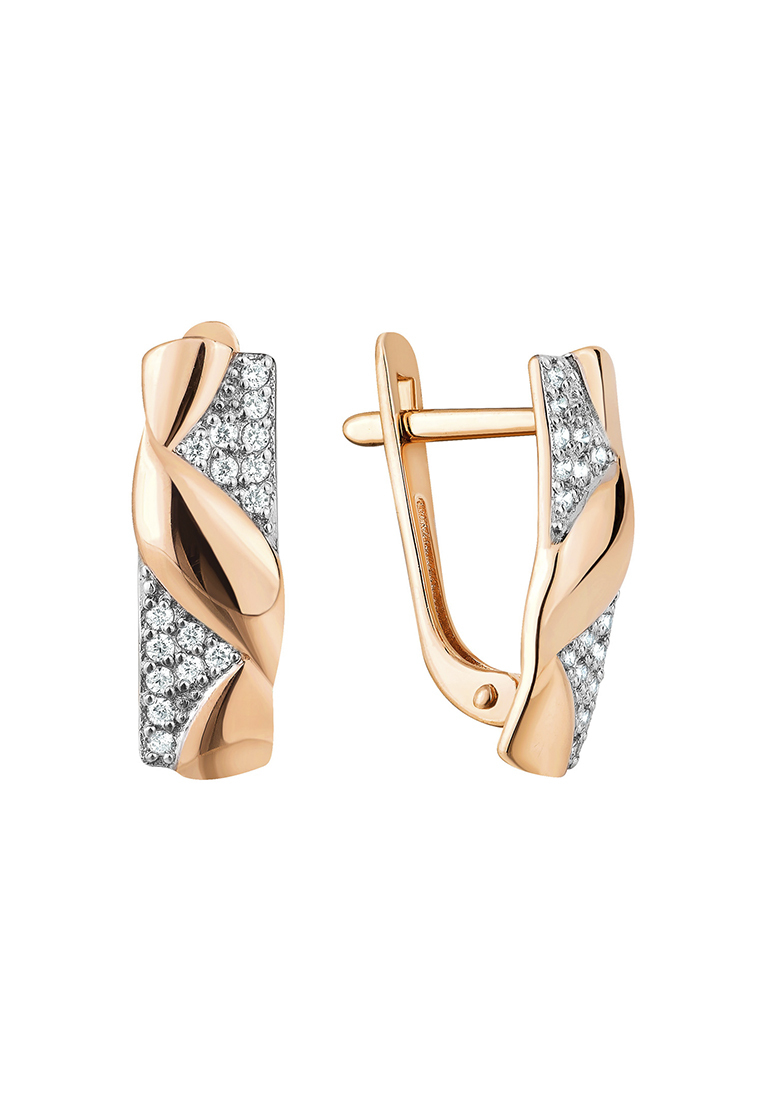 

Серьги из желтого золота с фианитом Kari Jewelry СЛ-02700, СЛ-02700