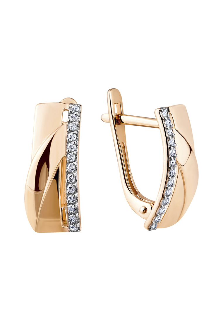 

Серьги из желтого золота с фианитом Kari Jewelry СЛ-01600, СЛ-01600