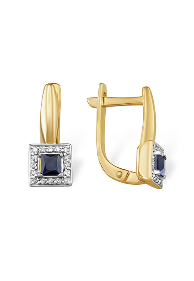 

Серьги из желтого золота с бриллиантом/сапфиром Kari Jewelry С13815744, С13815744