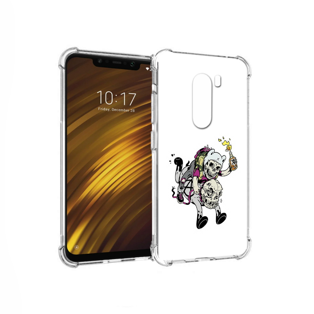 

Чехол MyPads Tocco для Xiaomi Pocophone F1 время приключений скелеты (PT116503.308.277), Прозрачный, Tocco