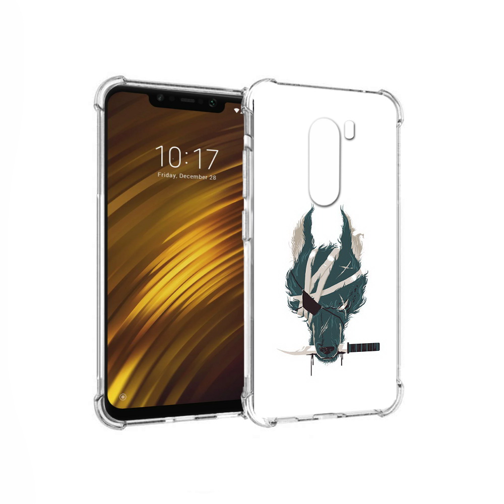 

Чехол MyPads Tocco для Xiaomi Pocophone F1 волк-разбойник (PT116503.308.271), Прозрачный, Tocco