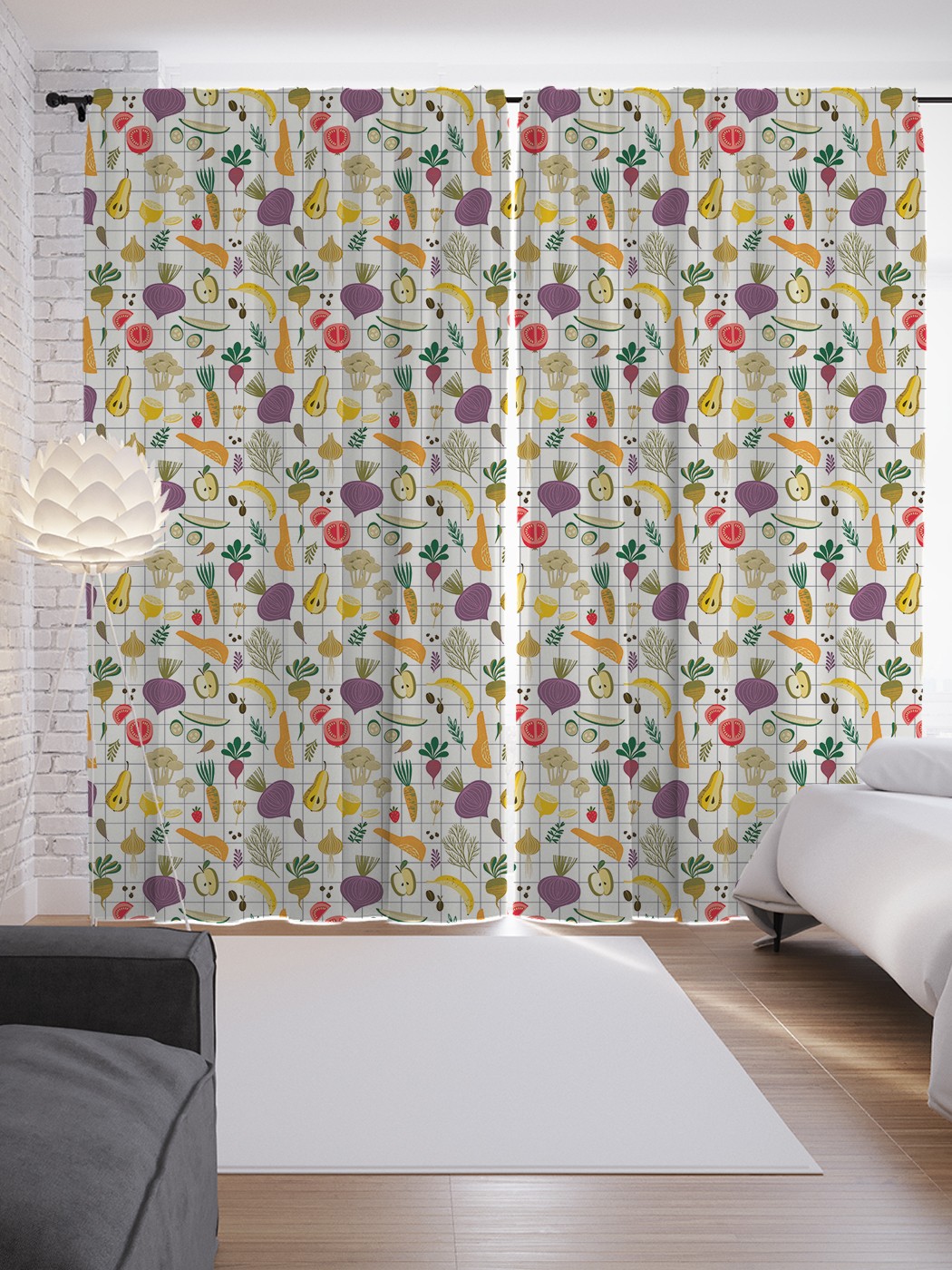 

Шторы JoyArty с фотопечатью "Витаминный взрыв" из сатена, 290х265 см, Витаминный взрыв