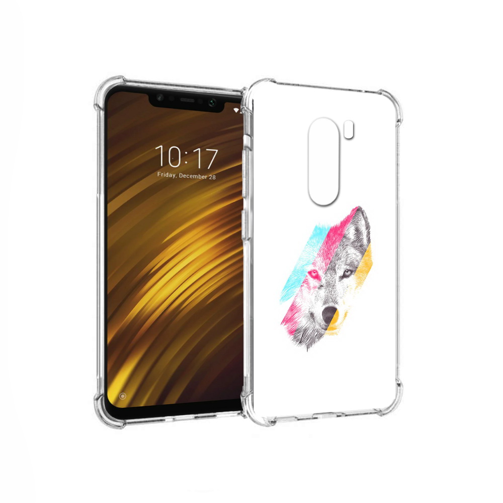 Чехол MyPads Tocco для Xiaomi Pocophone F1 волк градиент (PT116503.308.268)