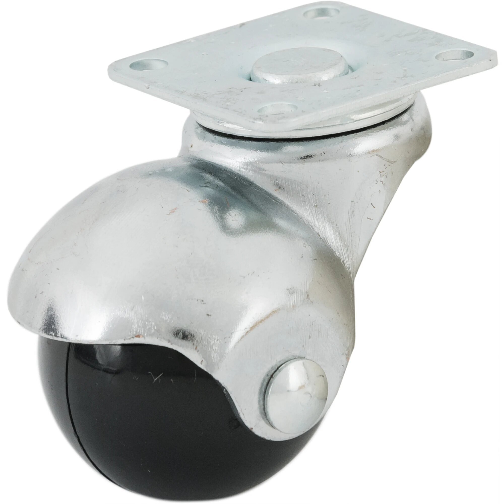 

Колесо поворотное 3006А 1 шт., без тормоза, 40 мм, до 40 кг, площадка, цвет хром/чёрный, н, LER82582402