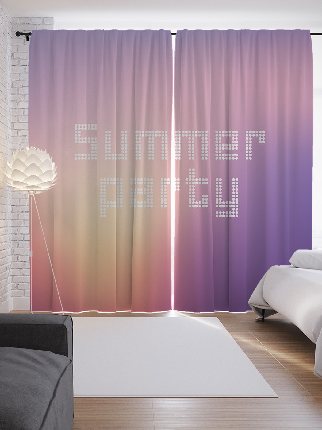 

Шторы JoyArty с фотопечатью "Вечеринка жарким летом" из сатена, 290х265 см, Вечеринка жарким летом