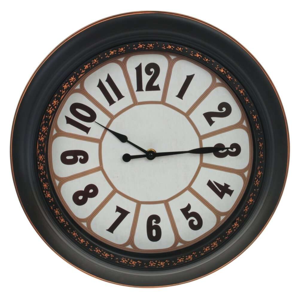 Часы настенные декоративные (1xAA не прилаг.), L35,5 W6 H35,5 см KSM-209984
