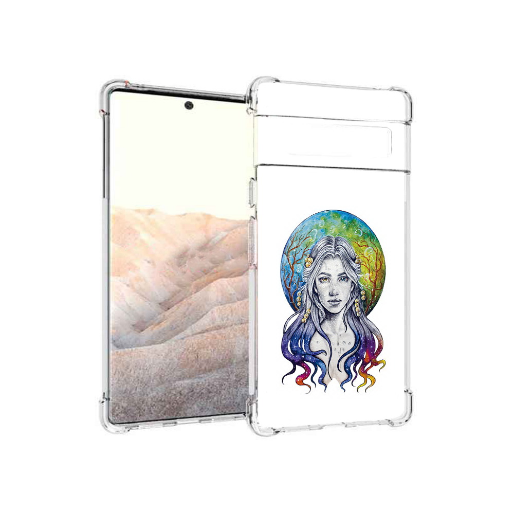 

Чехол MyPads Tocco для Google Pixel 6 Pro девушка с красивыми волосами, Прозрачный, Tocco