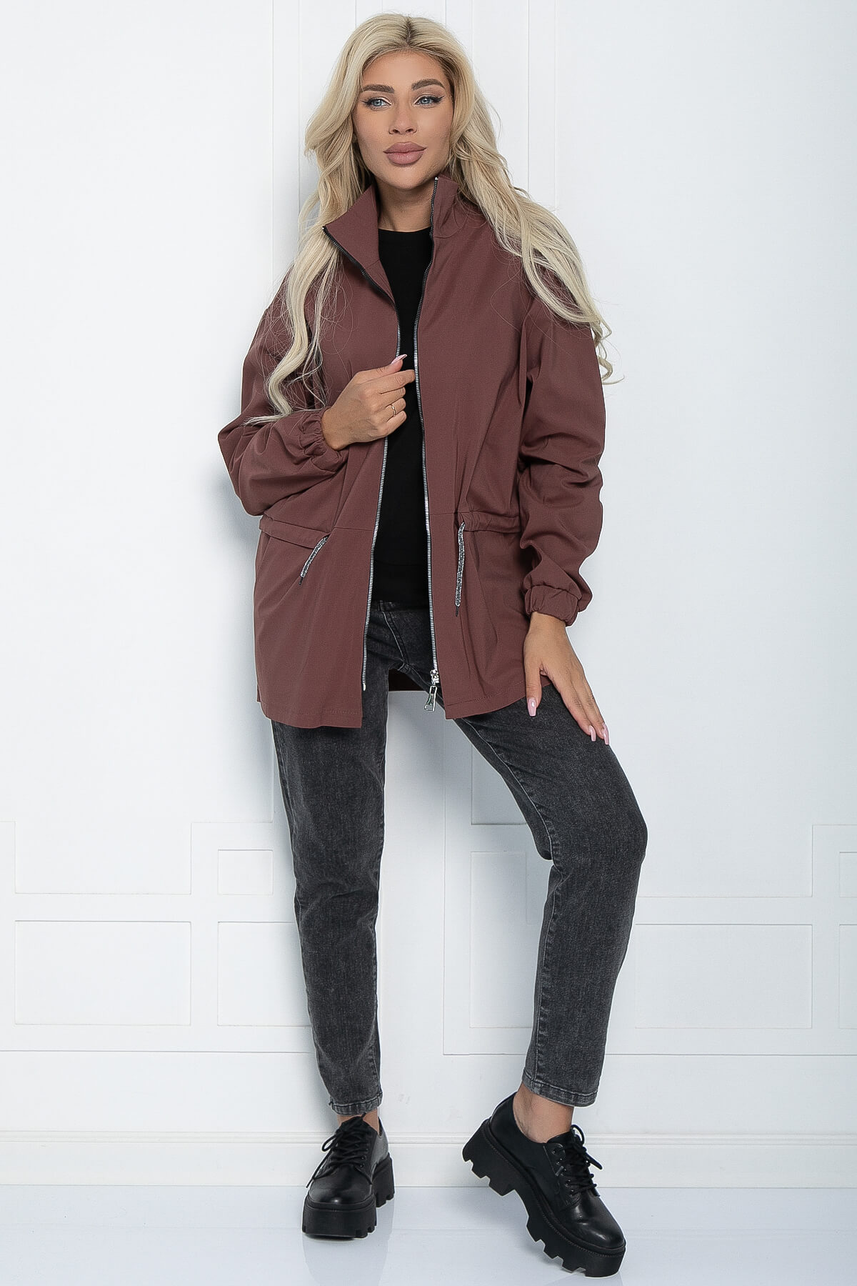 

Олимпийка женская LT Collection Осенний дождь коричневая 50 RU, Коричневый, Осенний дождь
