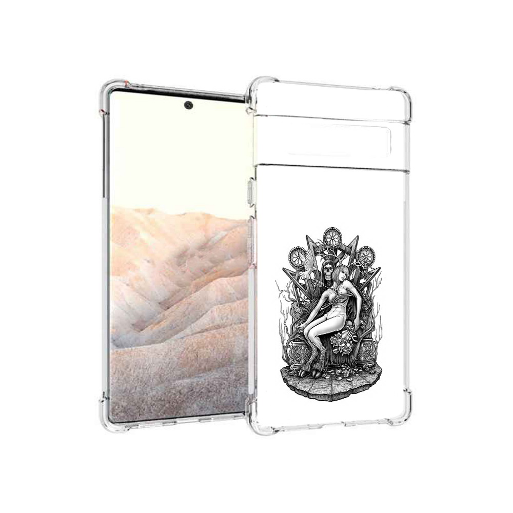 

Чехол MyPads Tocco для Google Pixel 6 Pro девушка на троне, Прозрачный, Tocco
