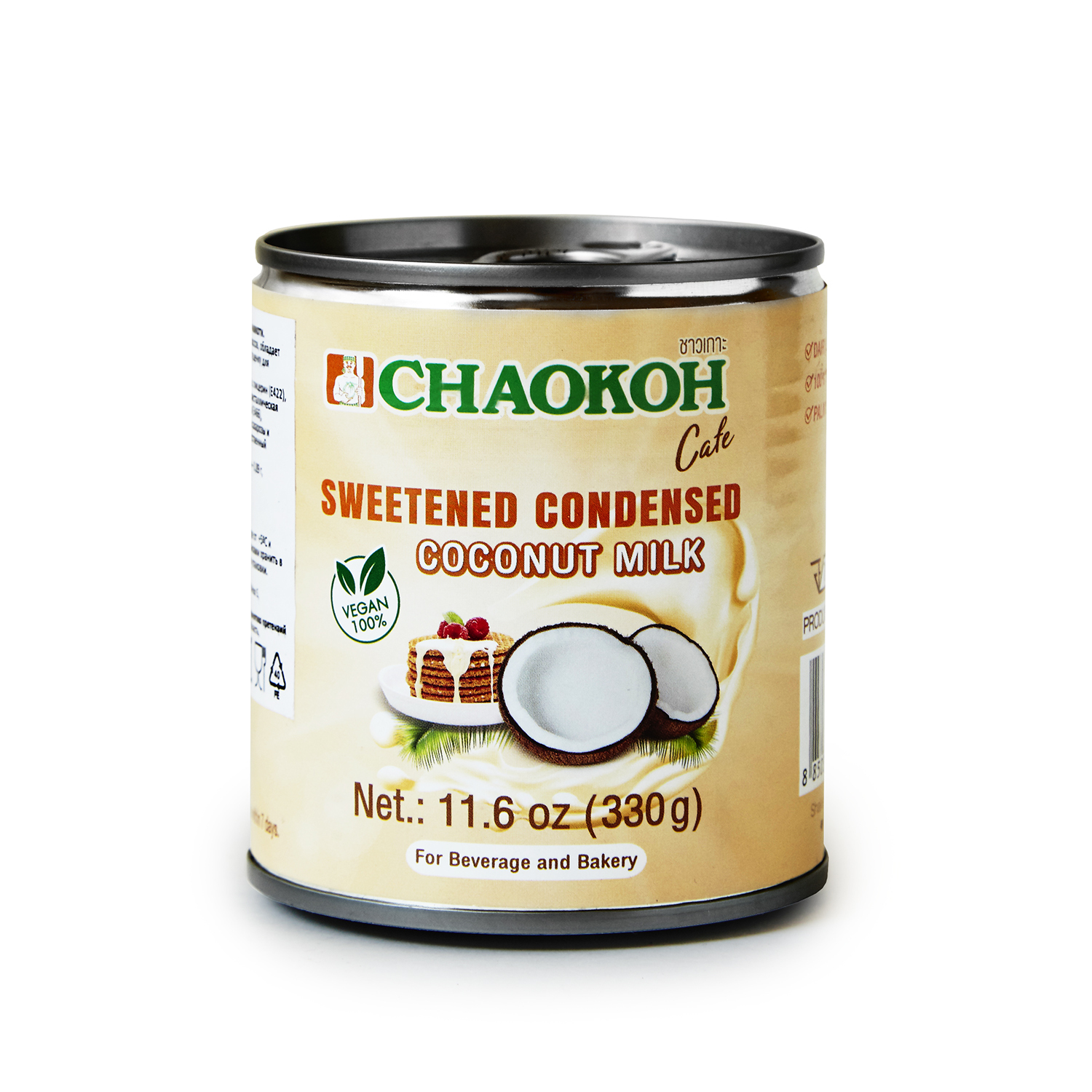 Молоко сгущённое Chaokoh кокосовое, варёное, 330 г TCC-CON-330-1