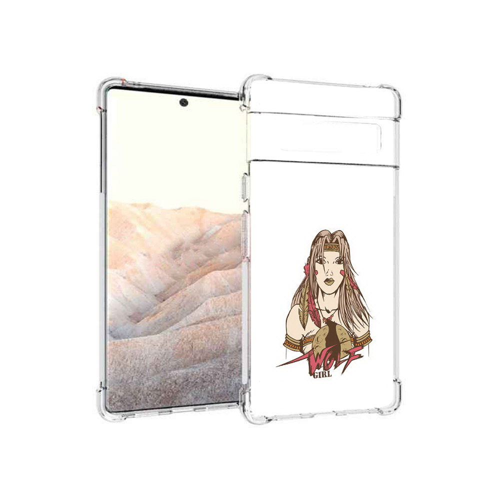 

Чехол MyPads Tocco для Google Pixel 6 Pro девушка волк, Прозрачный, Tocco