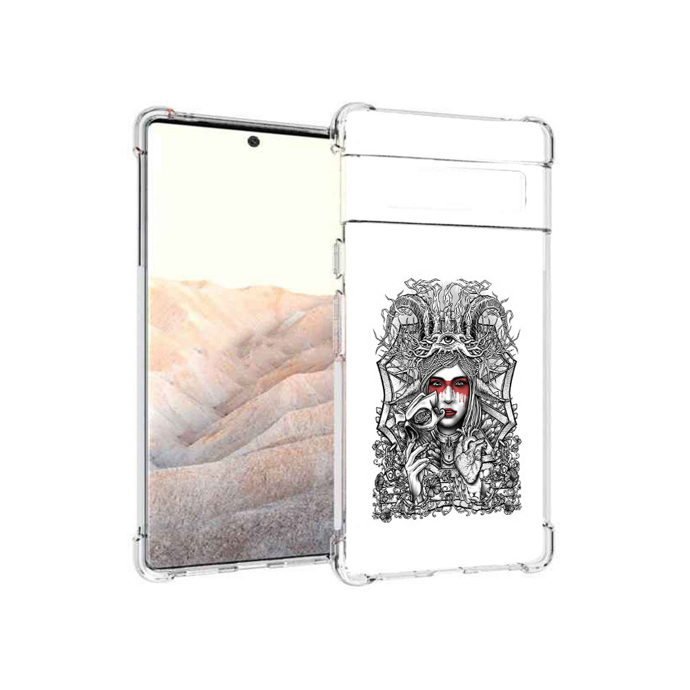 

Чехол MyPads Tocco для Google Pixel 6 Pro грусная девушка, Прозрачный, Tocco