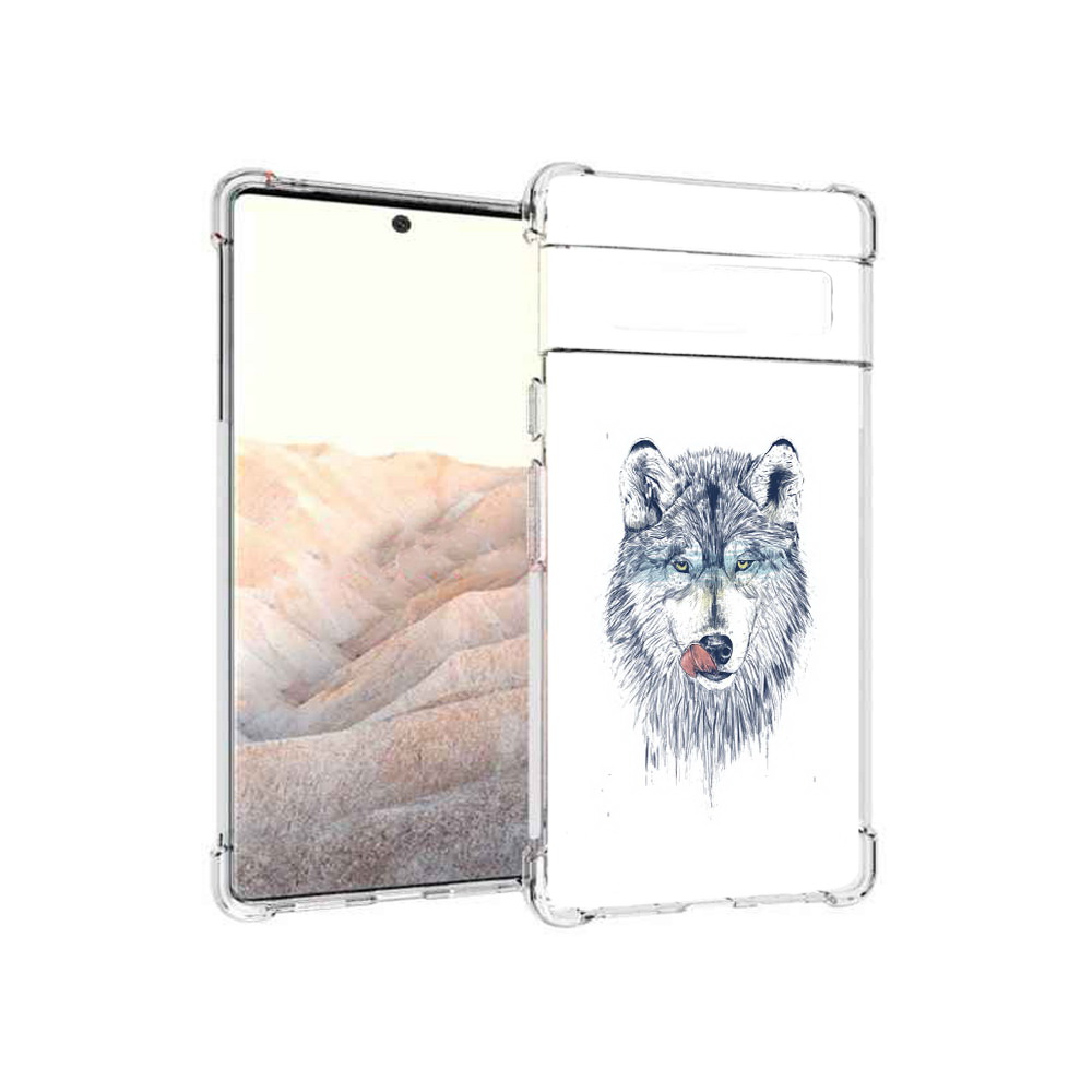 

Чехол MyPads Tocco для Google Pixel 6 Pro голодгый волк, Прозрачный, Tocco
