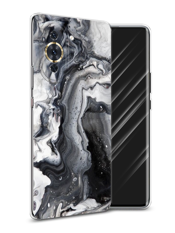 

Чехол Awog на Huawei Nova 10 Pro "Бело-черные сложные полосы", Разноцветный, 6109050-3