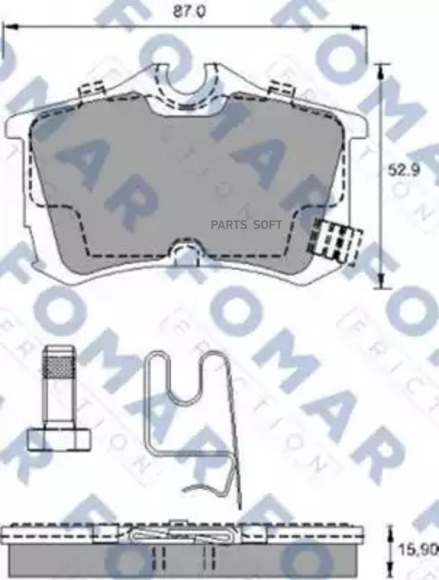 Тормозные колодки FOMAR-FRICTION задние fo790381 1494₽