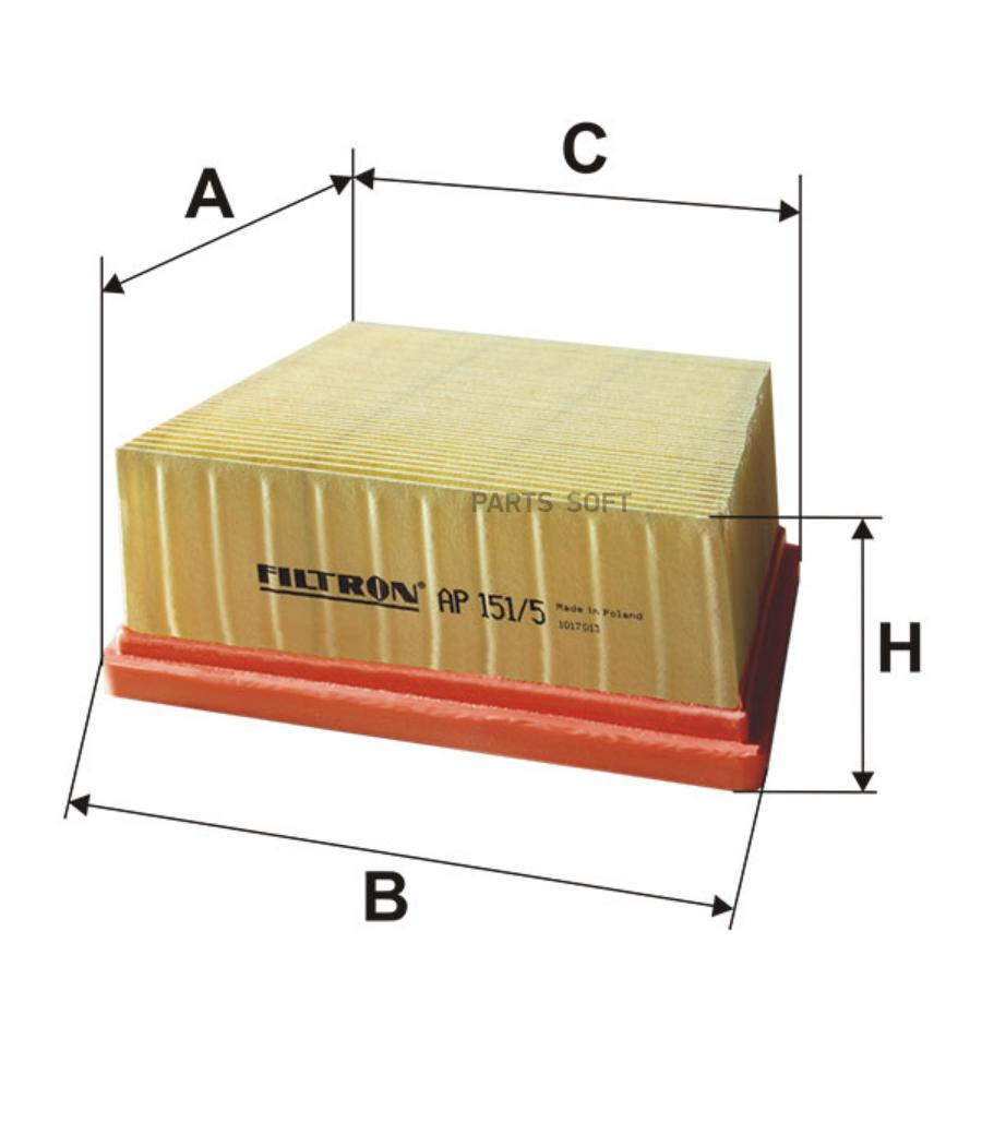 

Фильтр Воздушный Filtron Ap151/5 Filtron арт. AP151/5