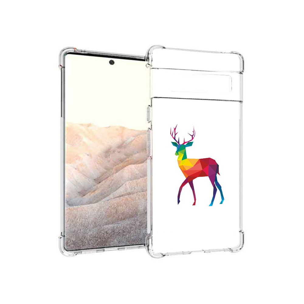 

Чехол MyPads Tocco для Google Pixel 6 Pro геометрический олень, Прозрачный, Tocco