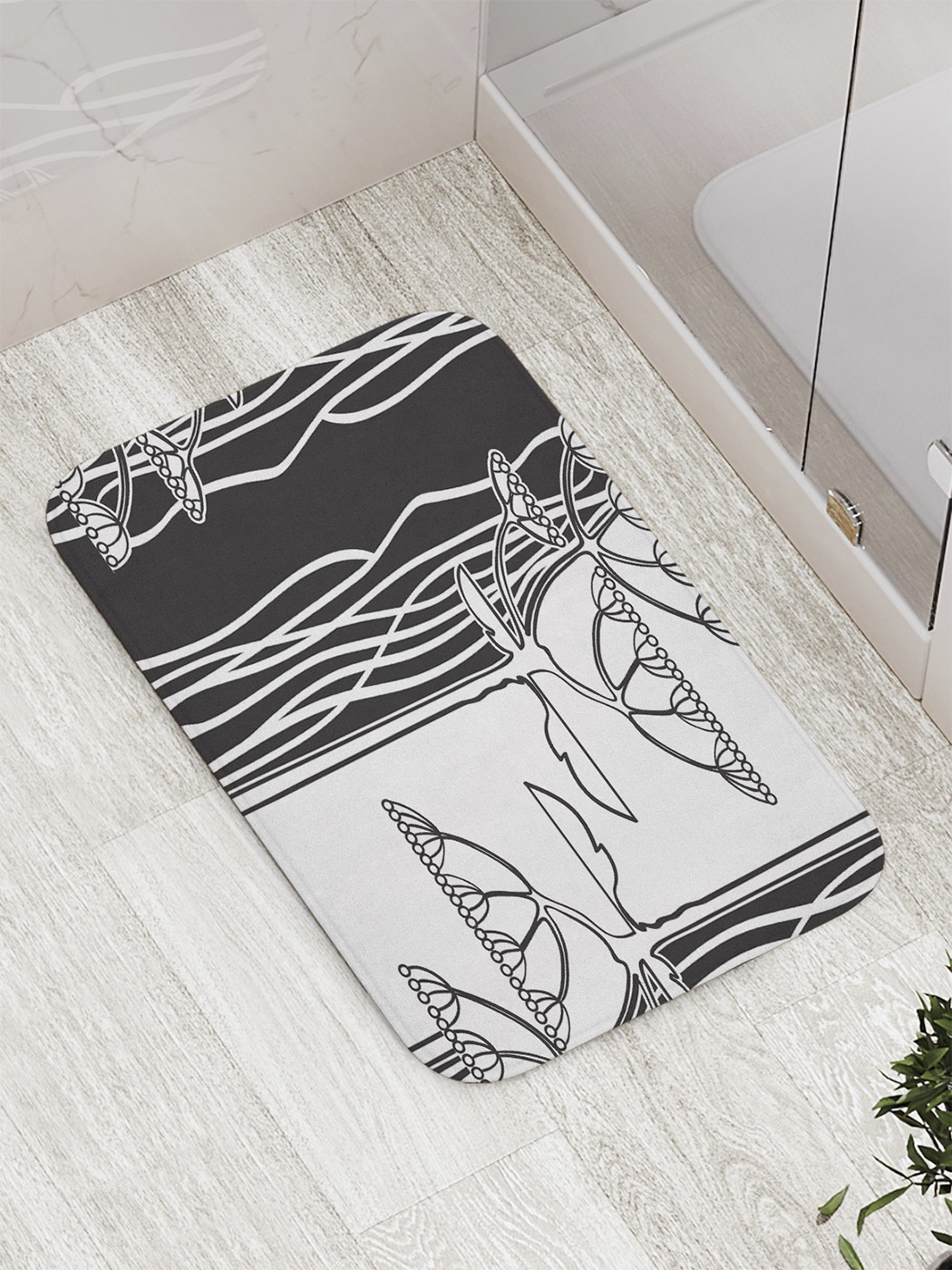 

Коврик противоскользящий для ванной, сауны, бассейна, 77х52 см bath_59203 JoyArty