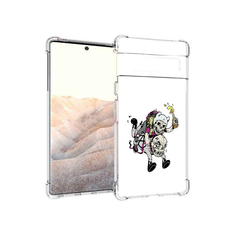 

Чехол MyPads Tocco для Google Pixel 6 Pro время приключений скелеты, Прозрачный, Tocco