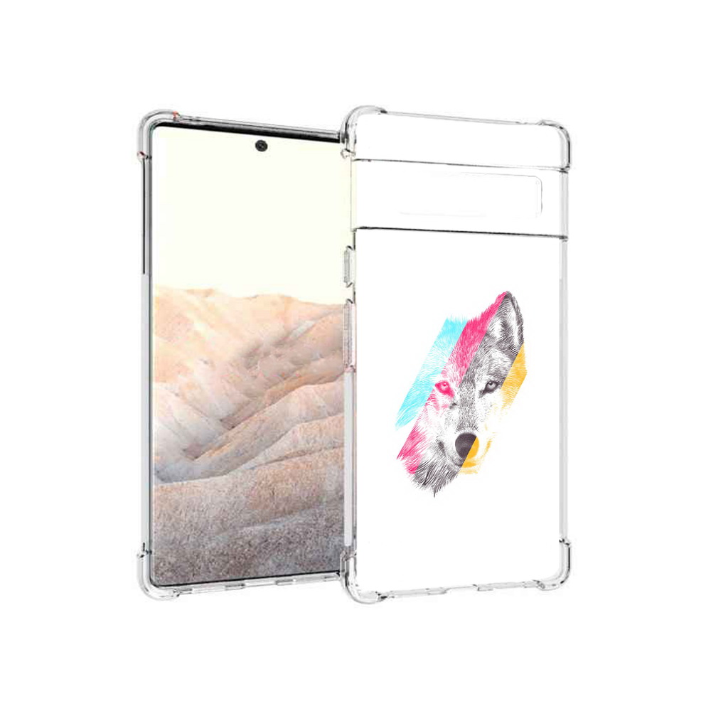 

Чехол MyPads Tocco для Google Pixel 6 Pro волк градиент, Прозрачный, Tocco